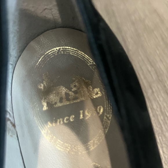 Delman Vintage 1940s Black‎ Suede Pumps Women's Slip-On Heels, Size 8N - Picture 10 of 12